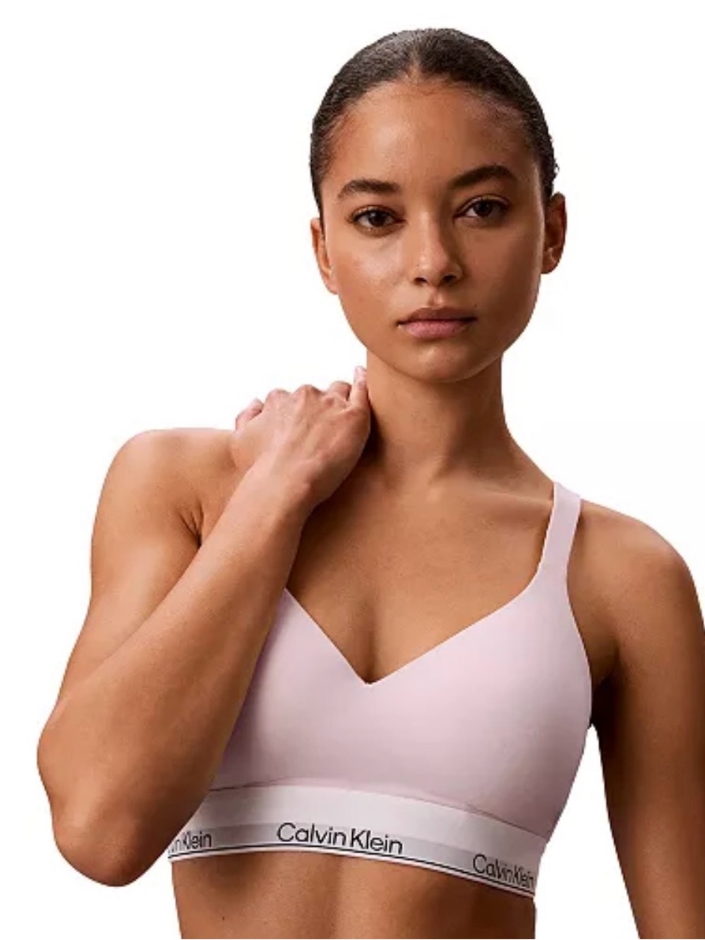 CALVIN KLEIN Modern Cotton Padded Molded Cradle Pink Lift Bralette Bra Womens XL